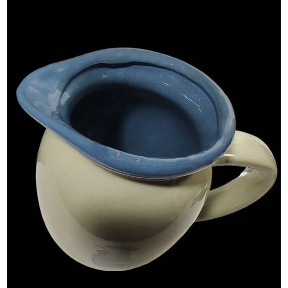 East Texas Pottery Heart & Blue Spongeware Pattern & Unbranded Rooster Pitcher - Picture 8 of 11